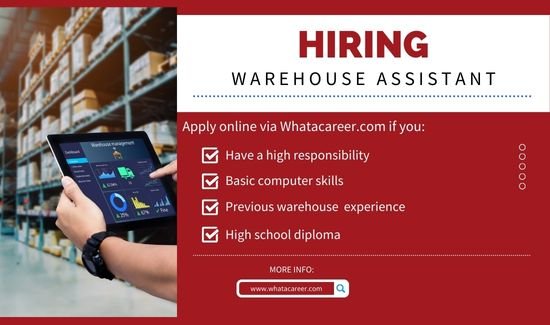 Warehouse Assistant in Dubai UAE