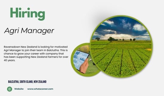 Agri Manager Job in New Zealand